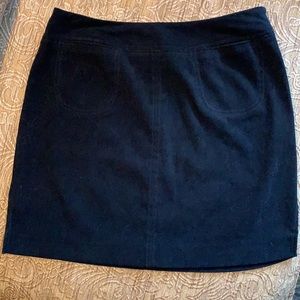 Express World Brand Black Faux Suede Stretch Skirt Size 3/4
